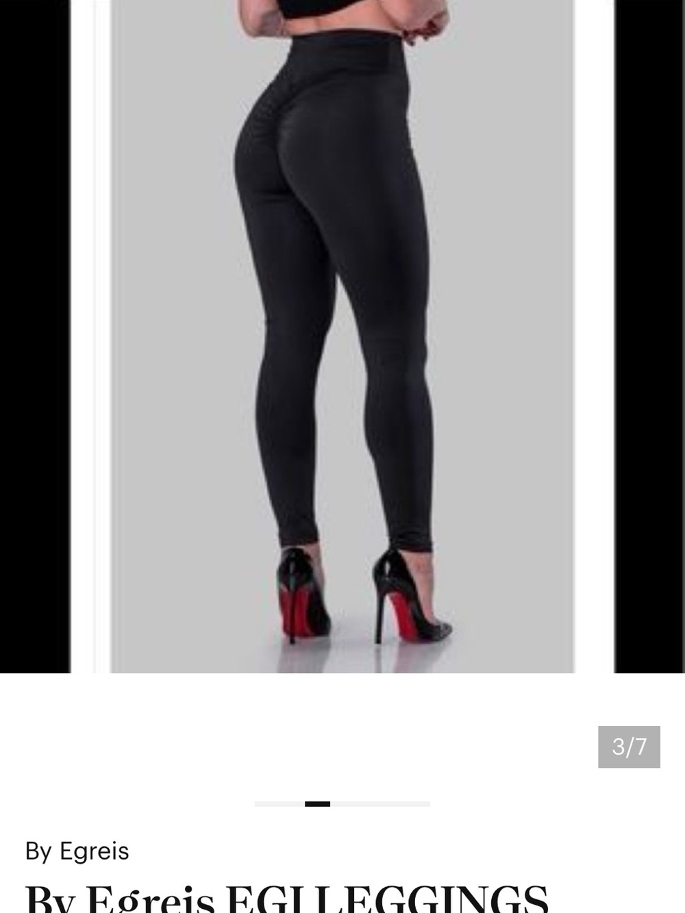 Egreis Black High-Waist Scrunch-Back Leggings
